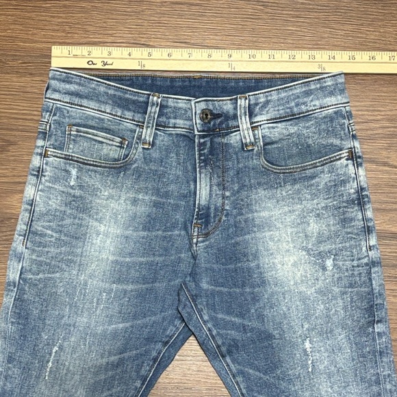 G-Star3301 Deconstructed Blue Super Slim Jeans for Men Size: W30L32 - Picture 5 of 11